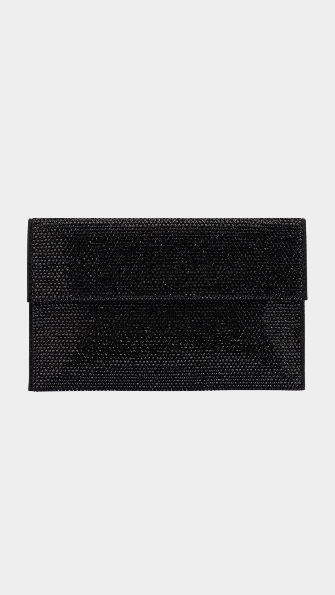 CARA Crystal Envlope Clutch- Black