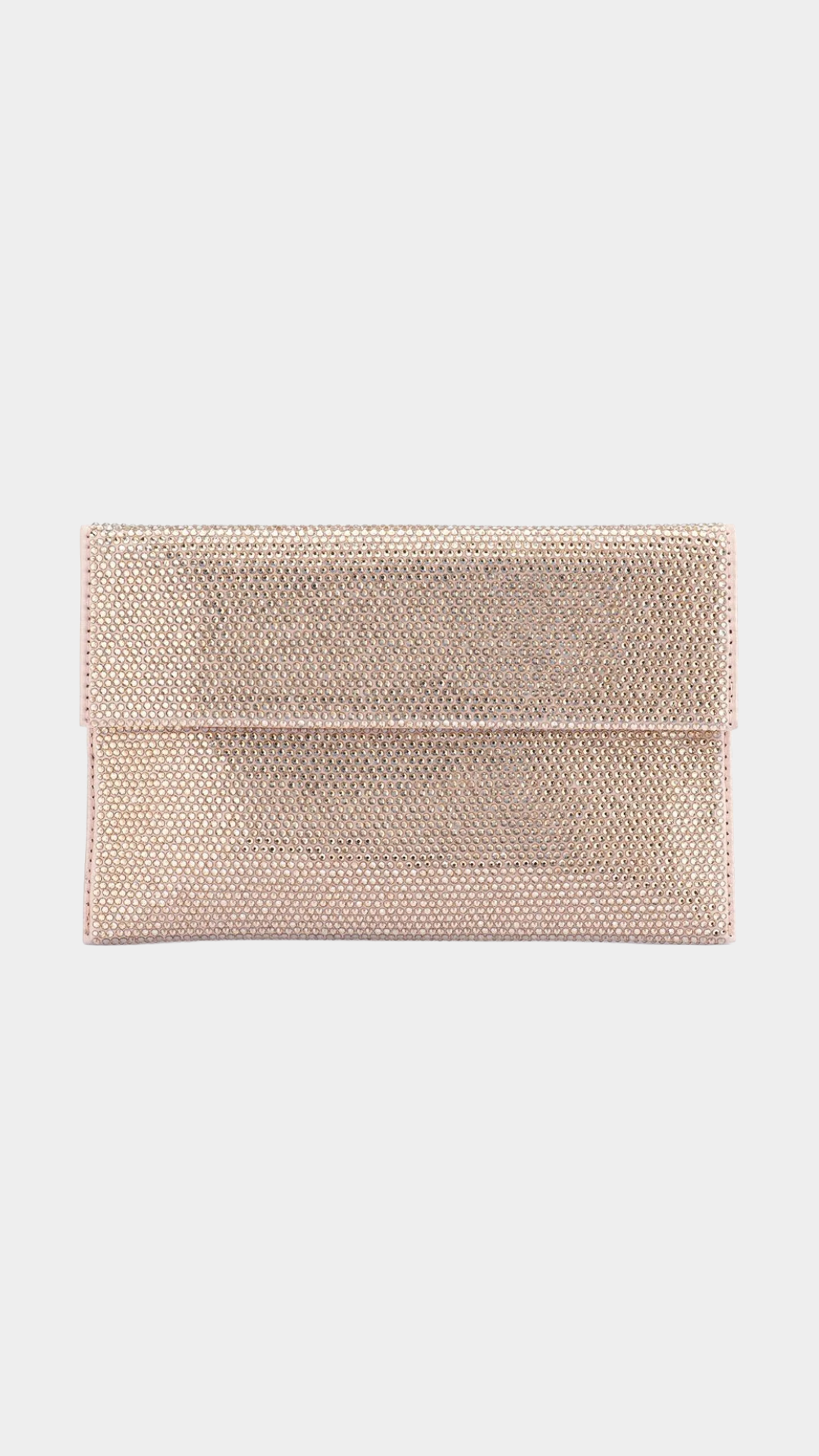 CARA Crystal Envlope Clutch- Champagne