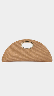 Geena Straw Clutch Bag - Natural