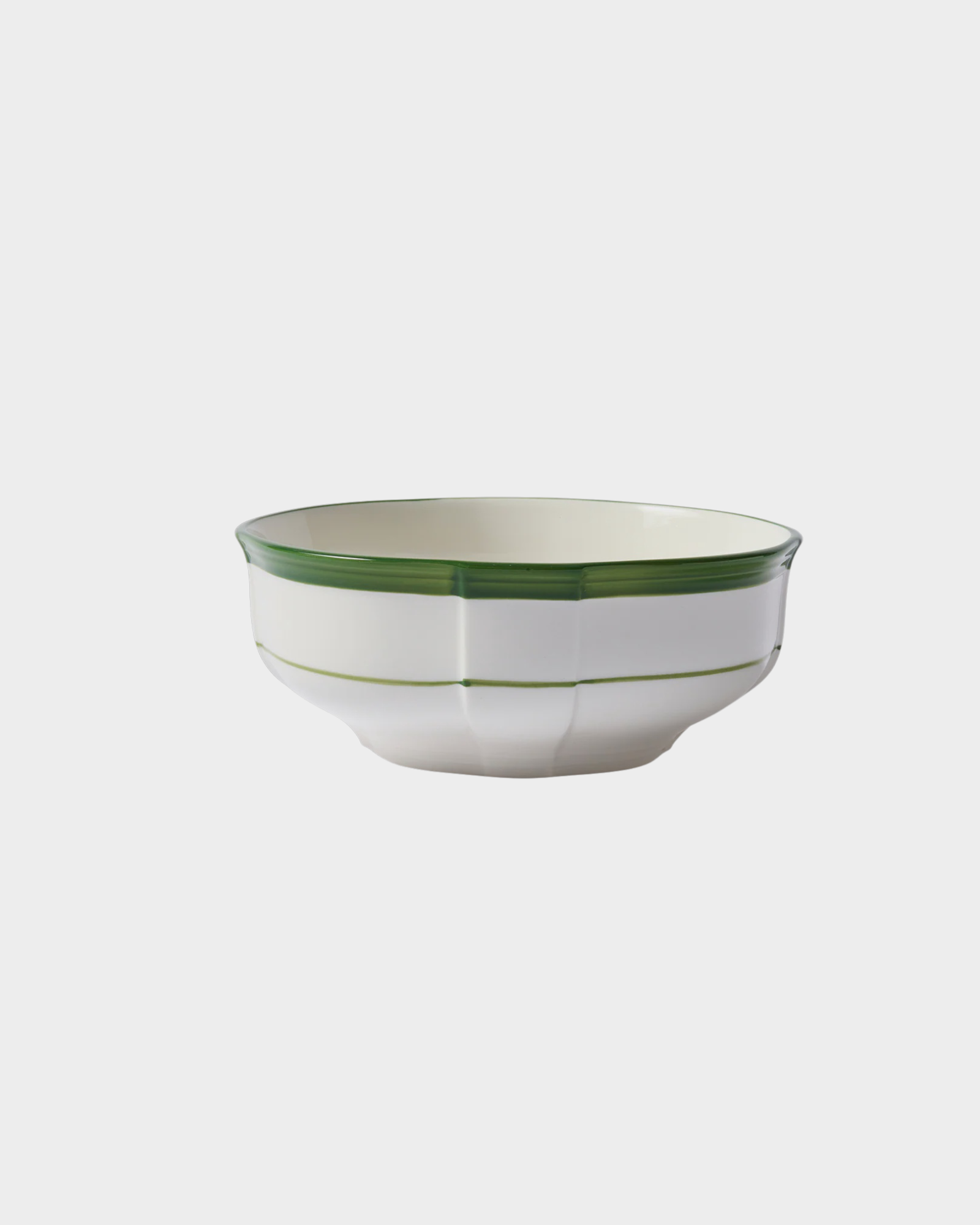 Soft Scallop Green Embossed Bowl