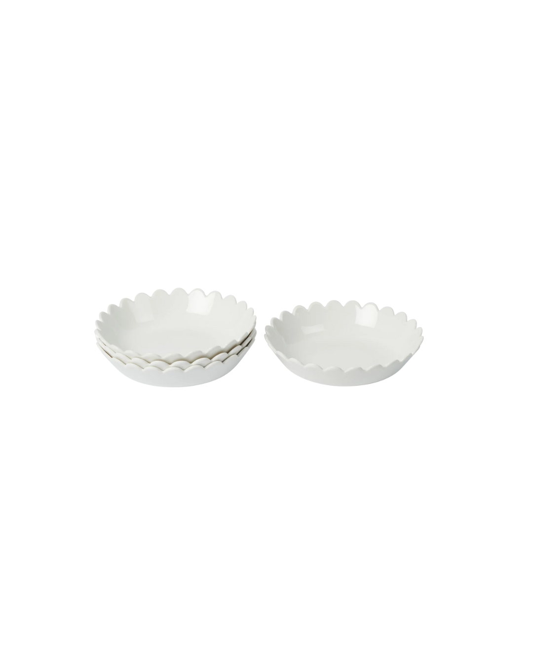 Scallop Bowls White- set of 4