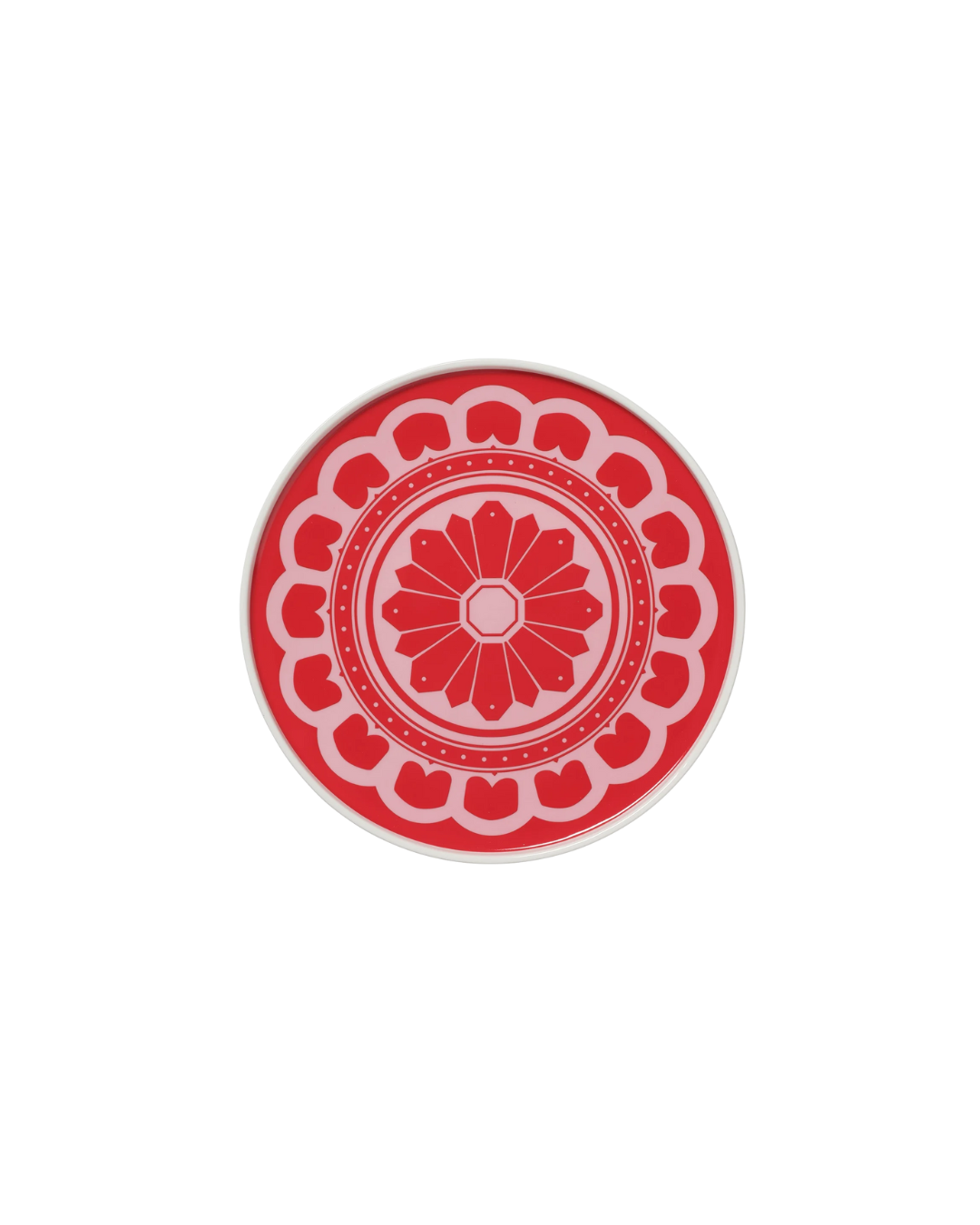 Red & Pink Flower Plate
