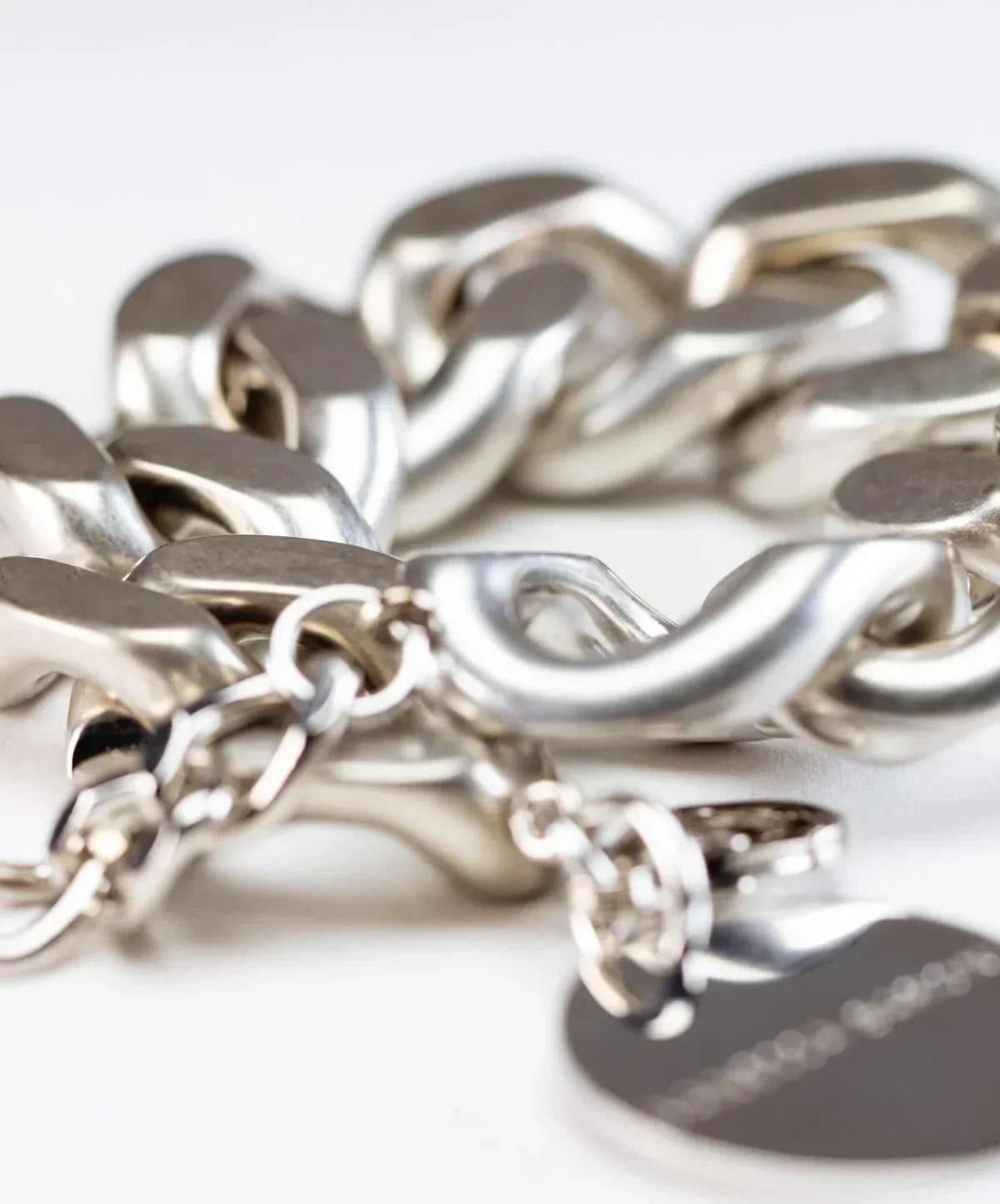 Flat Chain Bracelet Vintage Silver