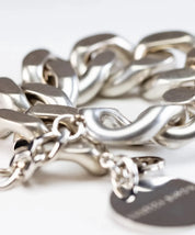 Flat Chain Bracelet Vintage Silver