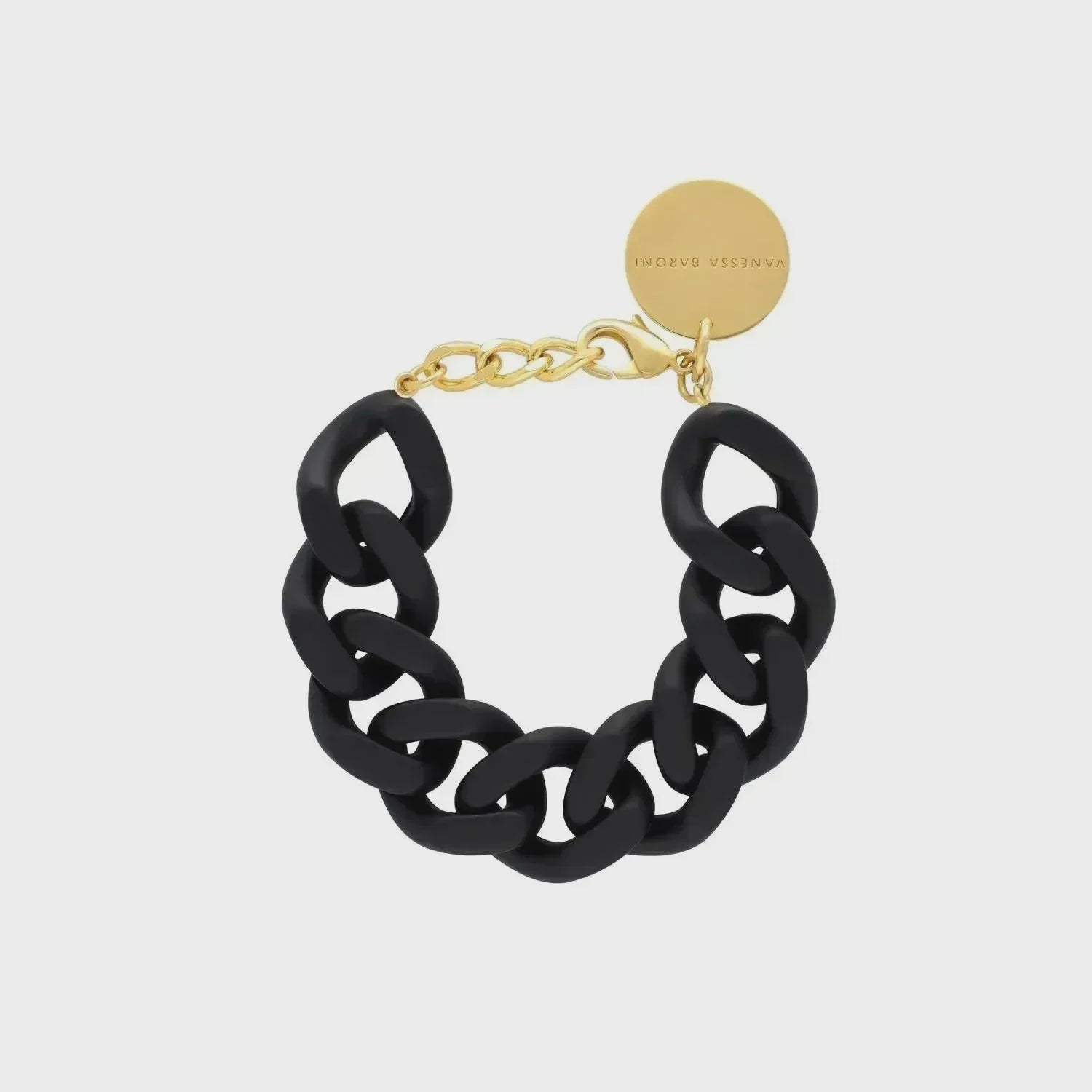 Flat Chain Bracelet - Matt Black