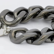 Flat Chain Bracelet Ultra Black