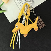 Sausage Dog Bag Charm- Yellow