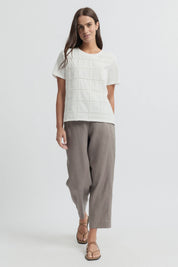 Lacet Tee- Ecru