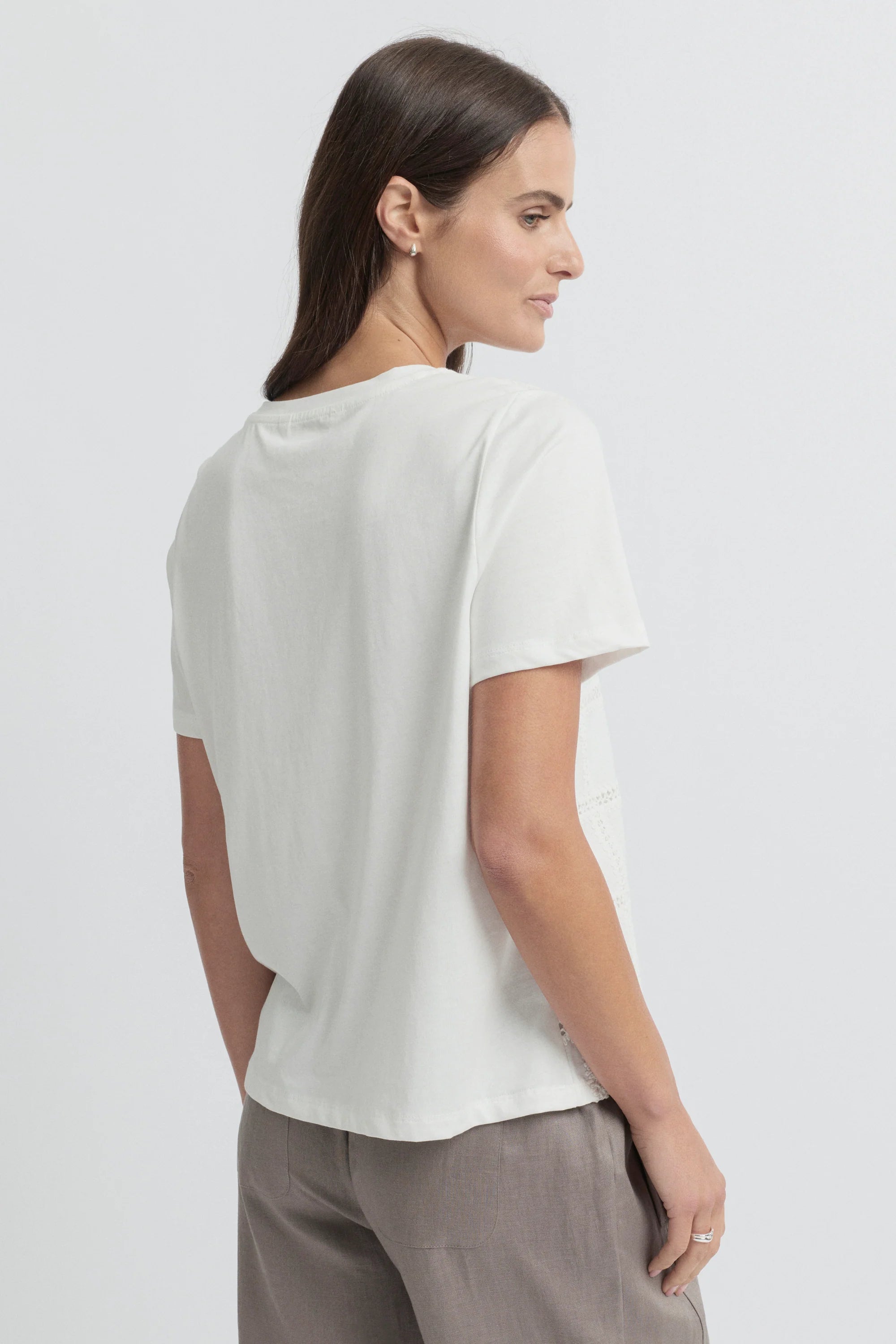 Lacet Tee- Ecru