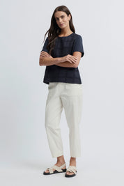 Lacet Tee- Navy