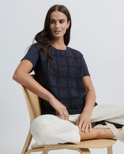 Lacet Tee- Navy