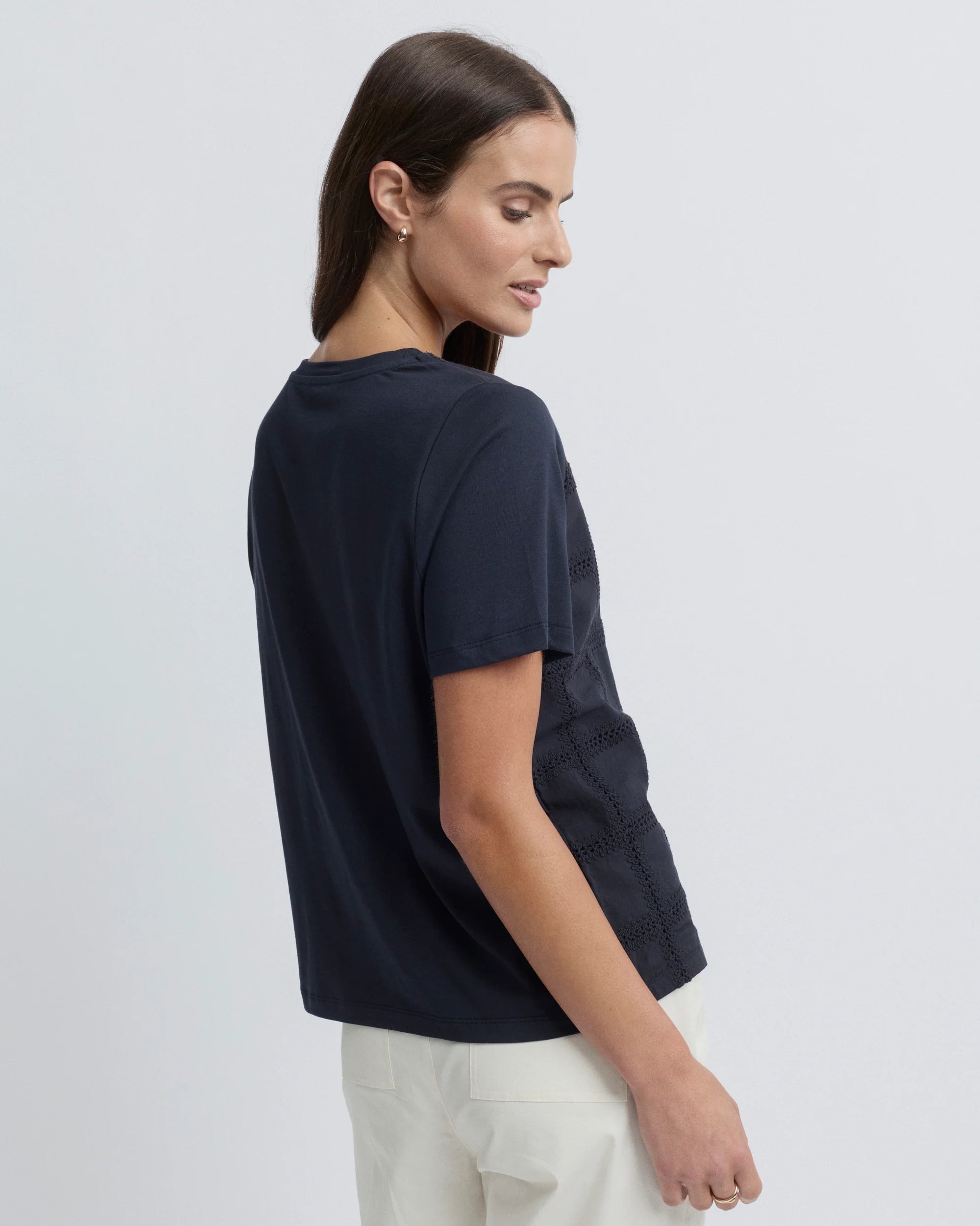 Lacet Tee- Navy
