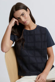 Lacet Tee- Navy