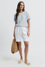 Marais Tee-  Mist Stripe