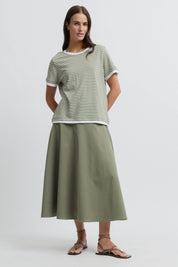 Marais Tee- Moss Stripe