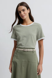 Marais Tee- Moss Stripe