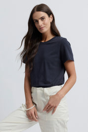 Essence Tee- Navy