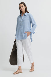 Mornington Shirt-Chambray & Mist