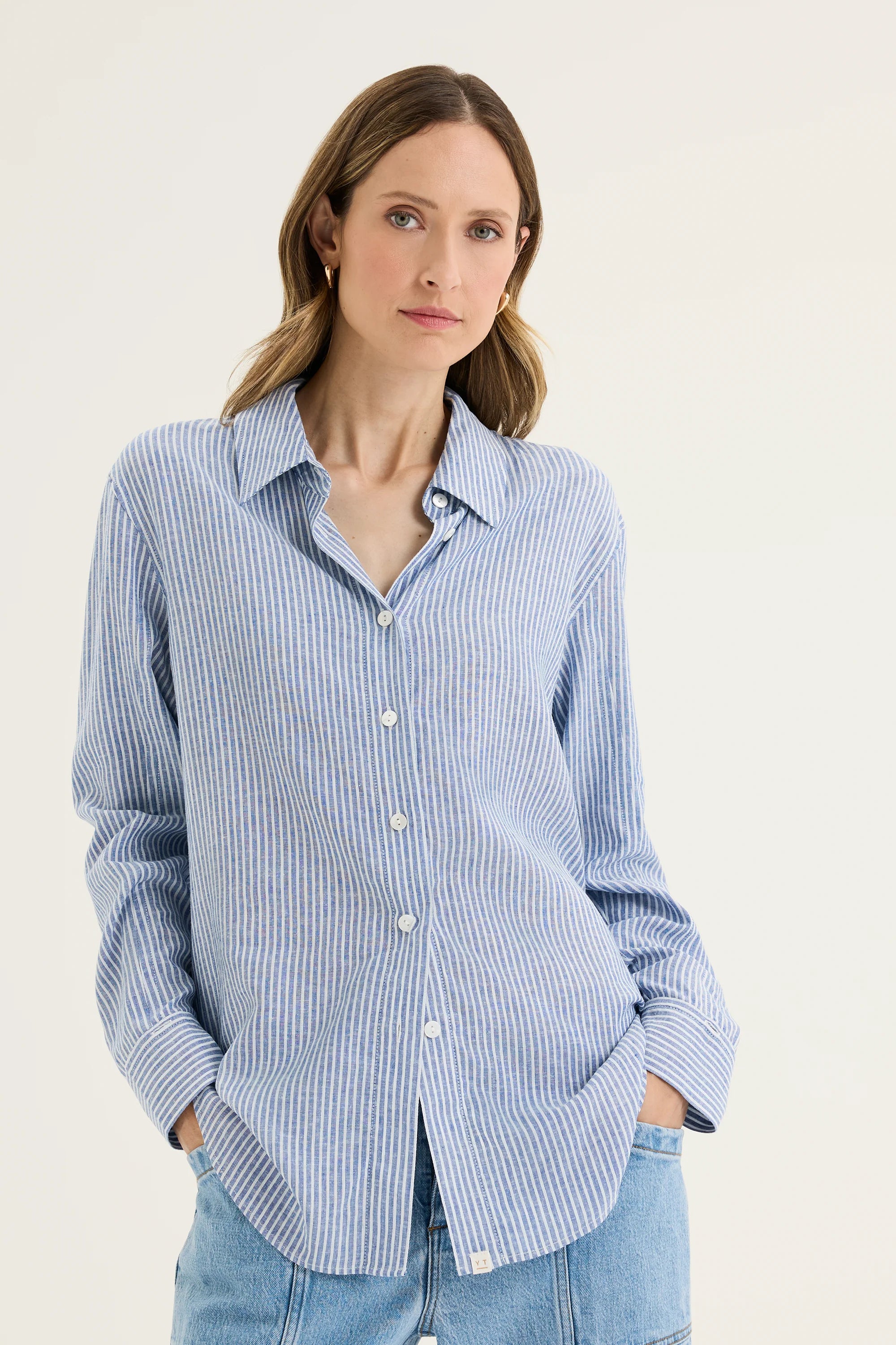 Mornington Shirt-Chambray & Mist