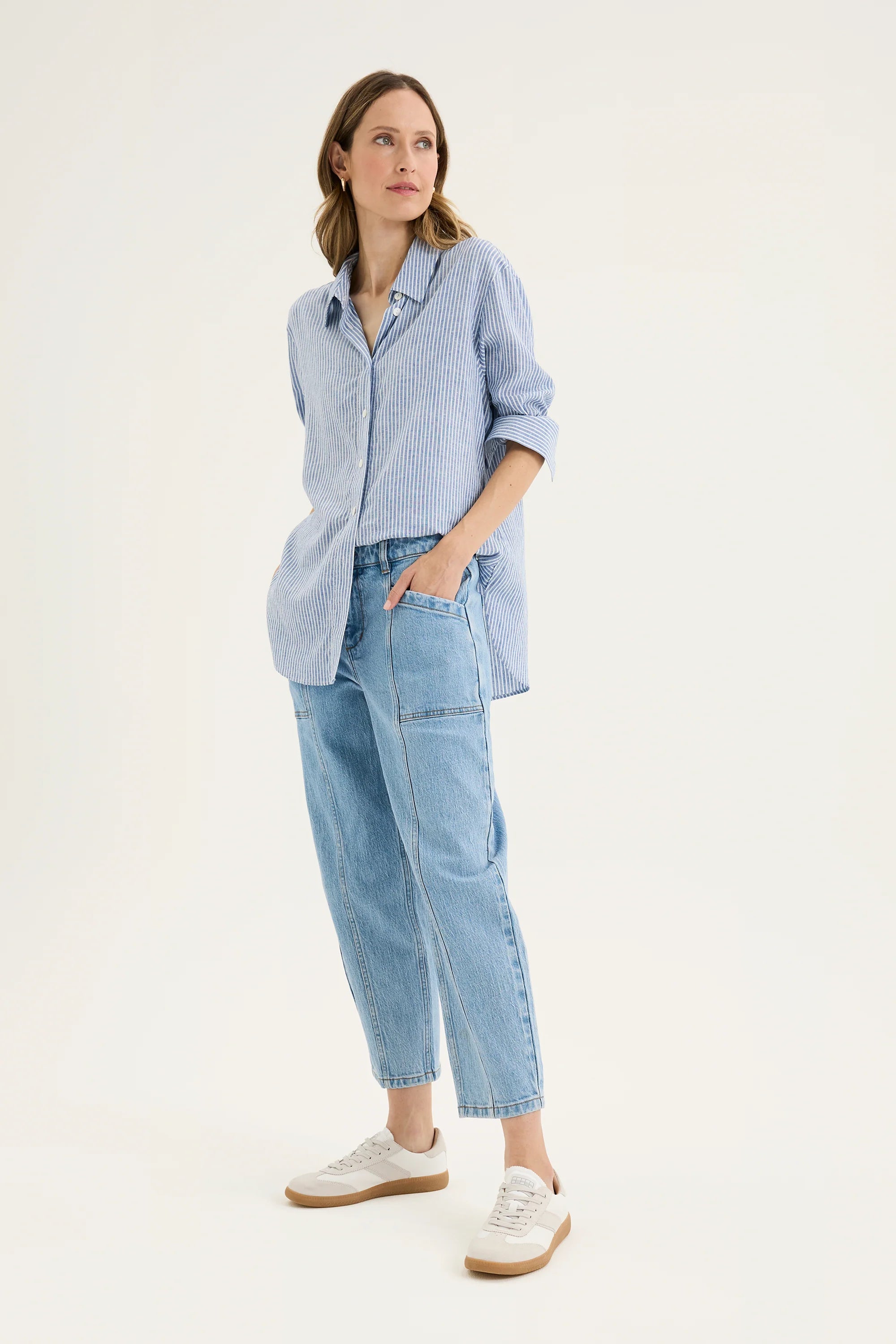 Mornington Shirt-Chambray & Mist
