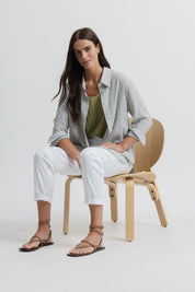 Mornington Shirt- Moss & White