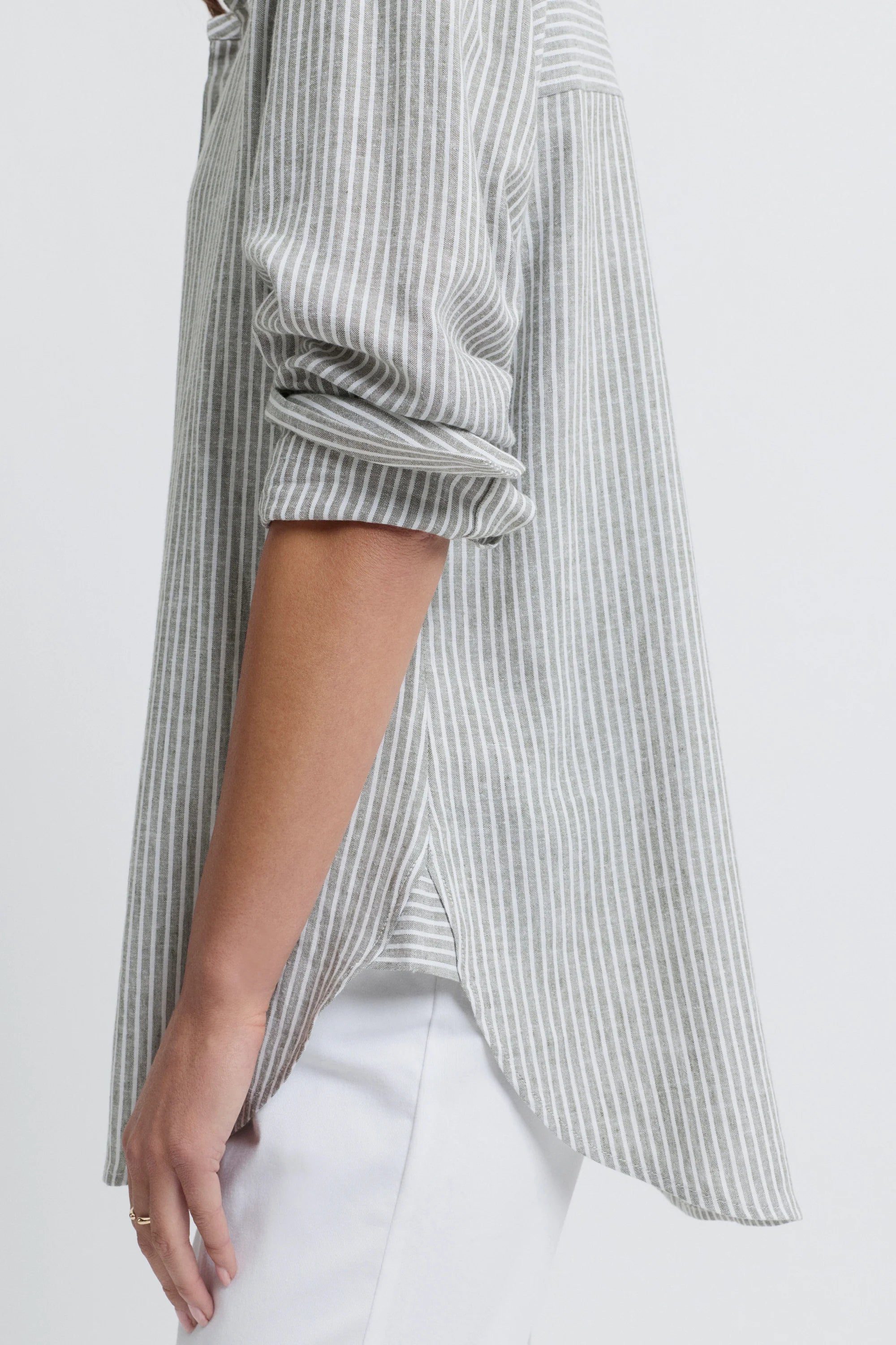 Mornington Shirt- Moss & White