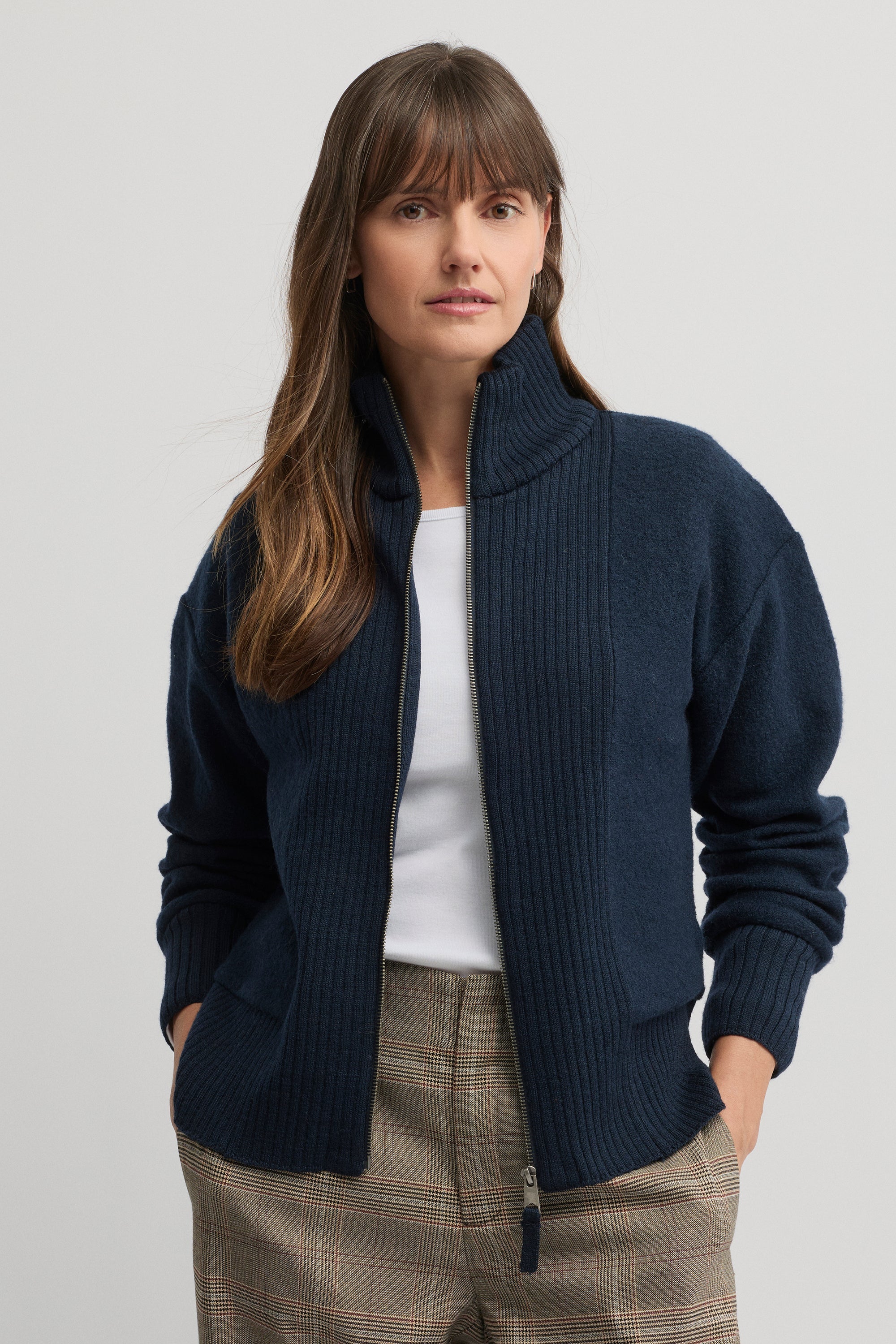 Ember Knit Jacket - Navy - Presence Hamilton