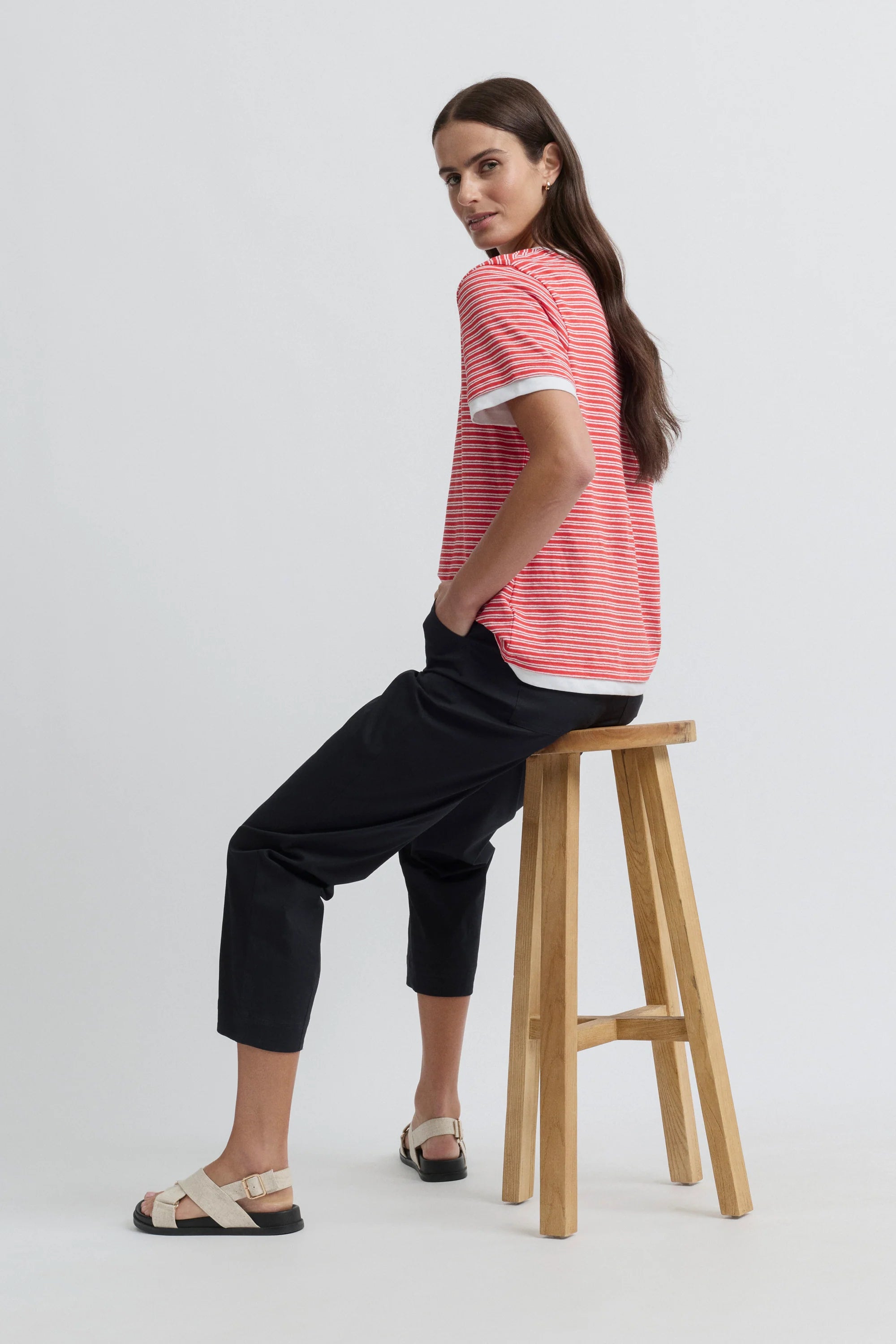 Marais Tee-Ochre Stripe
