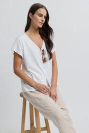 Tirari Slim Pant- Pebble