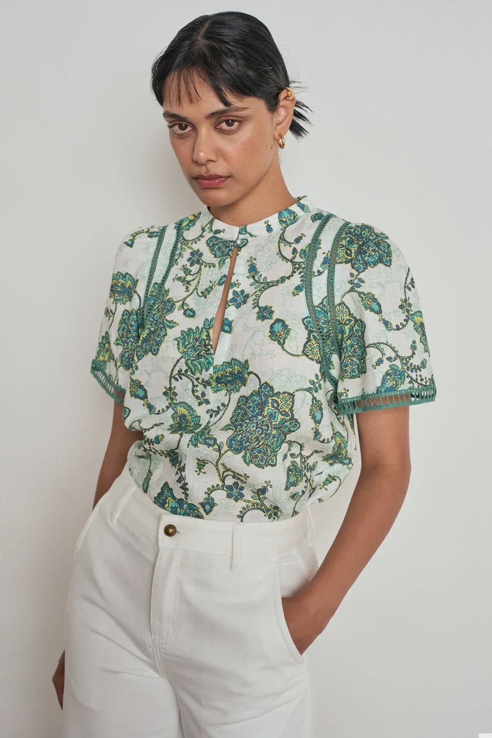 Charm Top - Garden Paisley