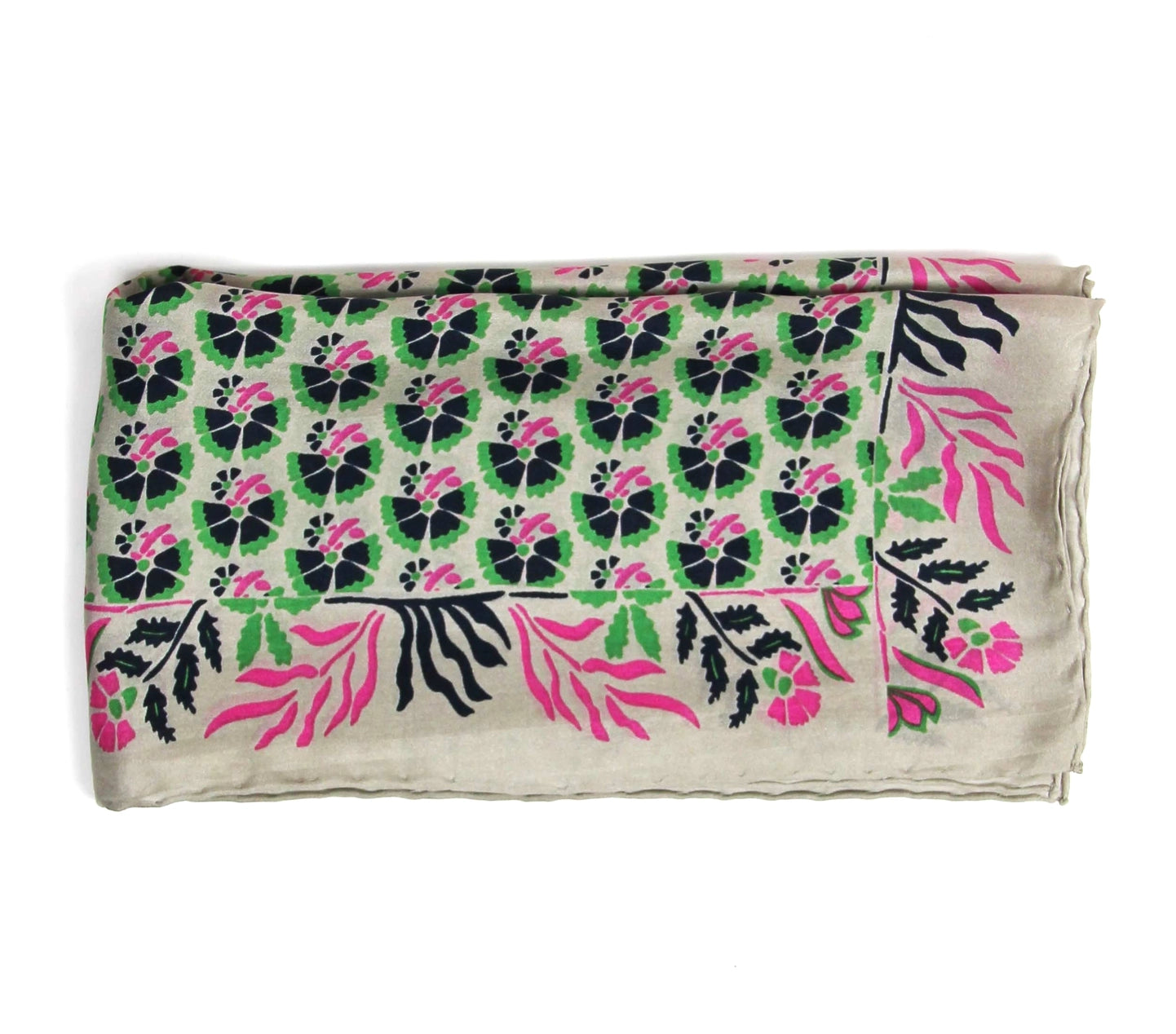 Mini Augustine Beige Silk Scarf