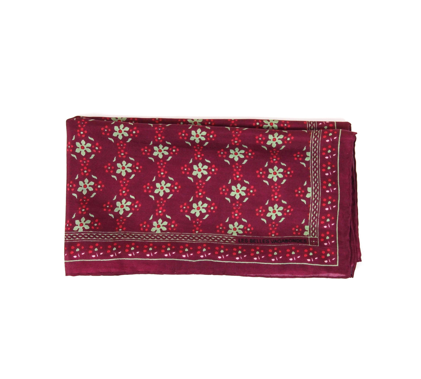 Mini Natasha Bordeaux Silk Scarf - Presence Hamilton