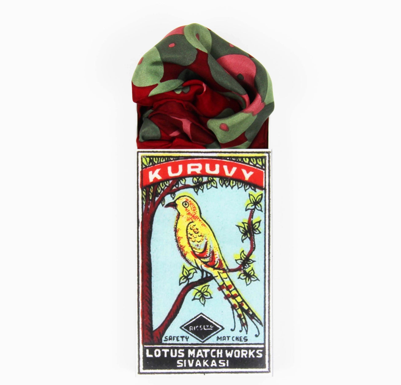 Mini Sakura Red Silk Scarf - Presence Hamilton