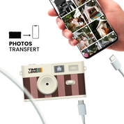 Timelens Digital Camera-  Cream Rosewood Stripe