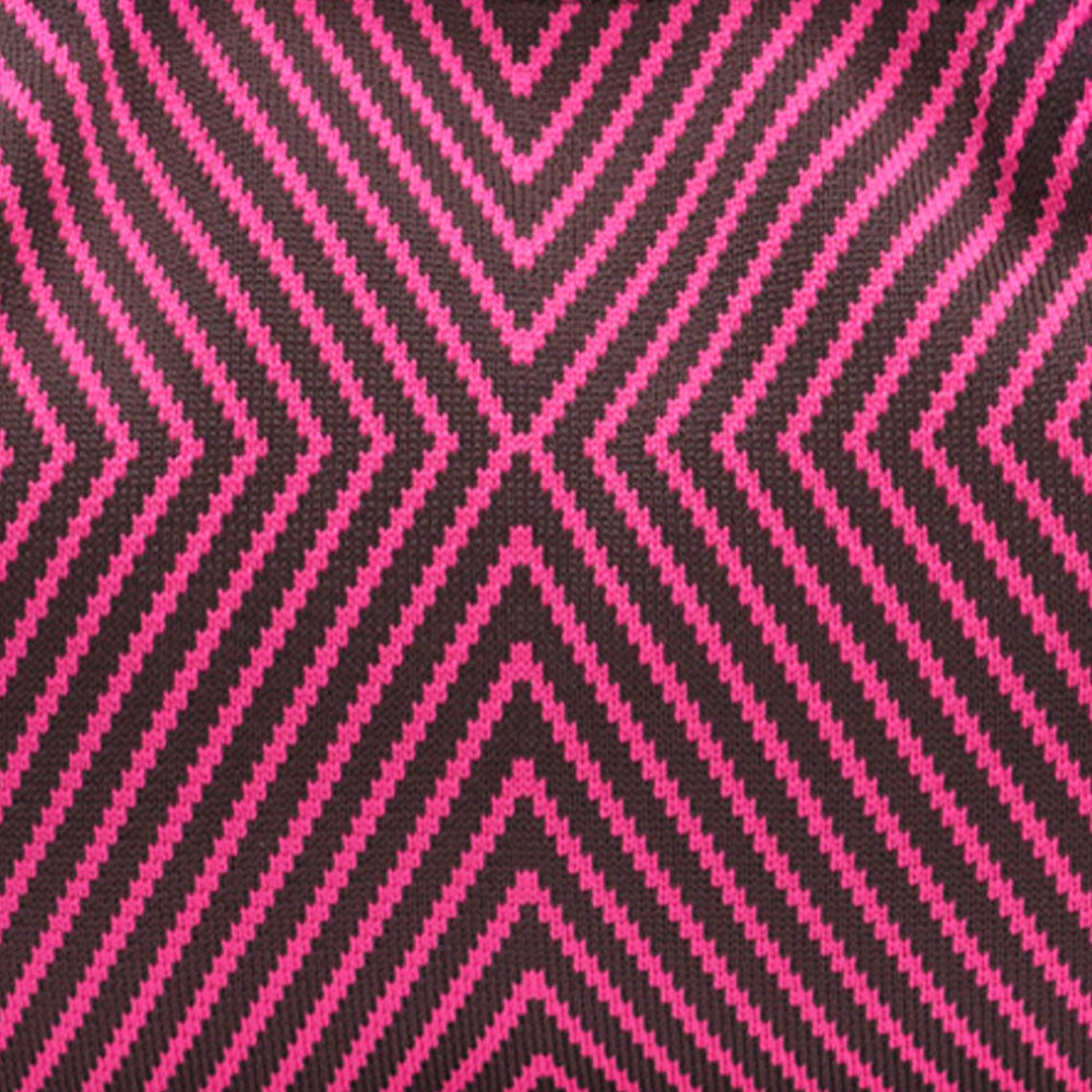 Emma Bag- 141 Chocolate & Hot Pink Geo