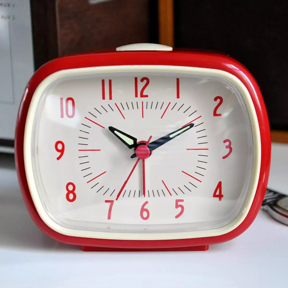 Retro Alarm Clock- Red