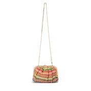 Amalia Pleated Woven Clutch- Multicolour - Presence Hamilton