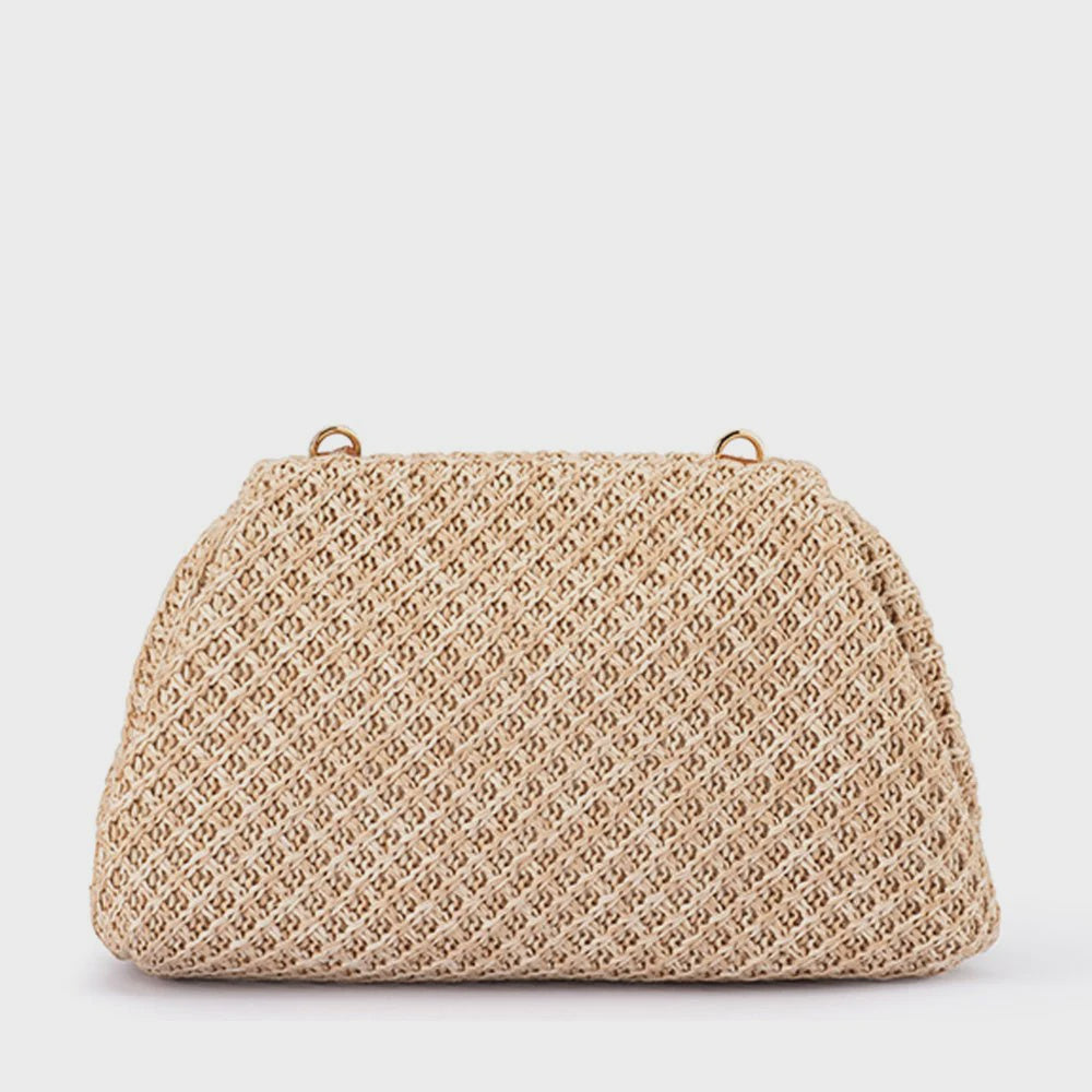 Anna Woven Clutch- Natural - Presence Hamilton