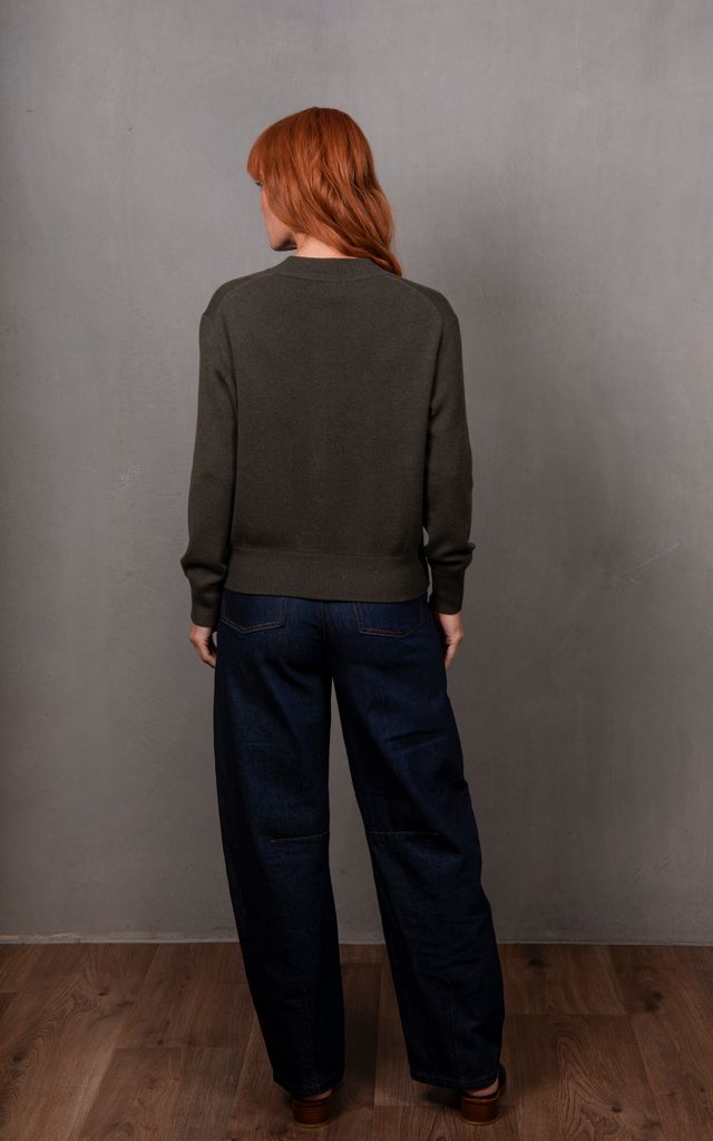 Wool Bomber Jacket - Olive - Presence Hamilton