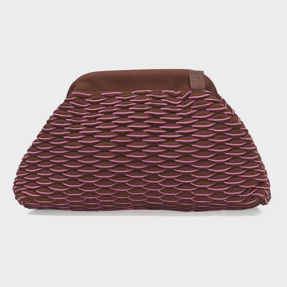 Emma Bag-94 Woven Chocolate & Pink