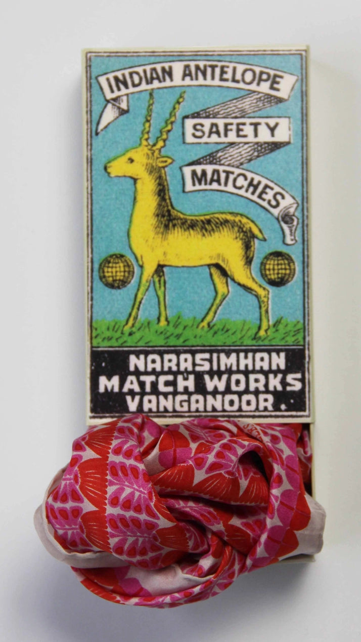 Mini Oslo Fuchsia Silk Scarf