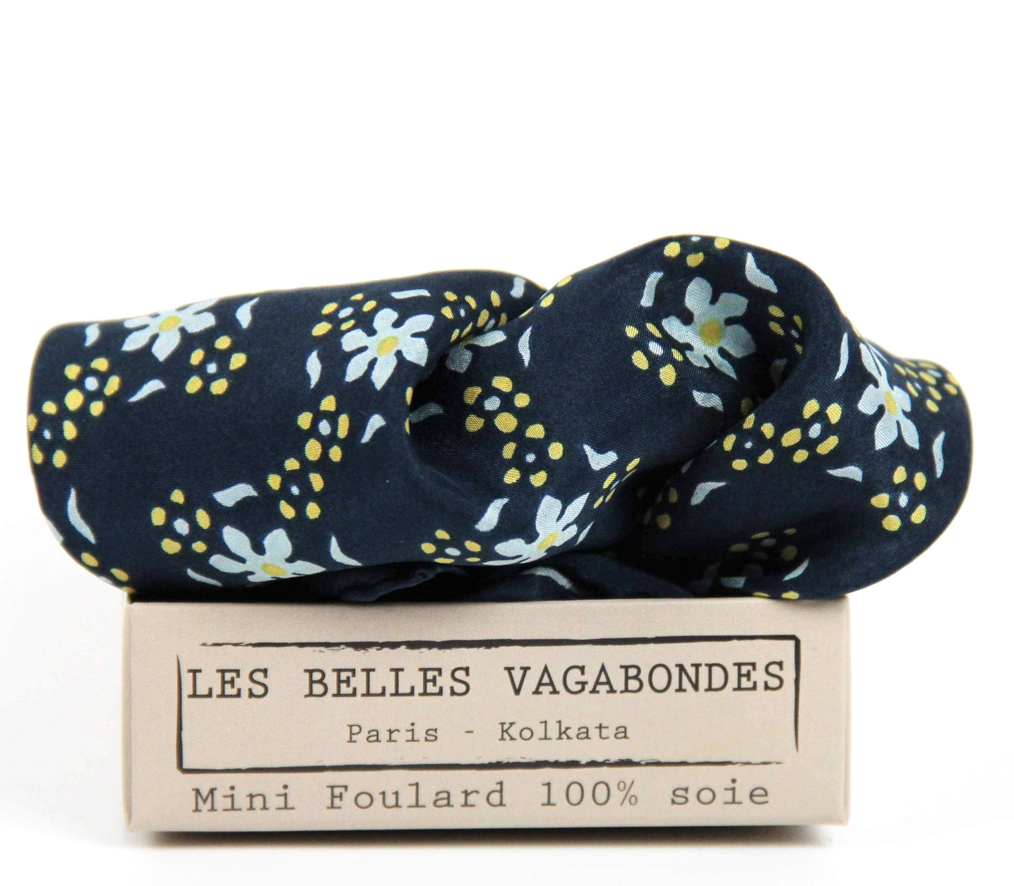 Mini Natasha Marine Silk Scarf