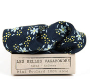 Mini Natasha Marine Silk Scarf