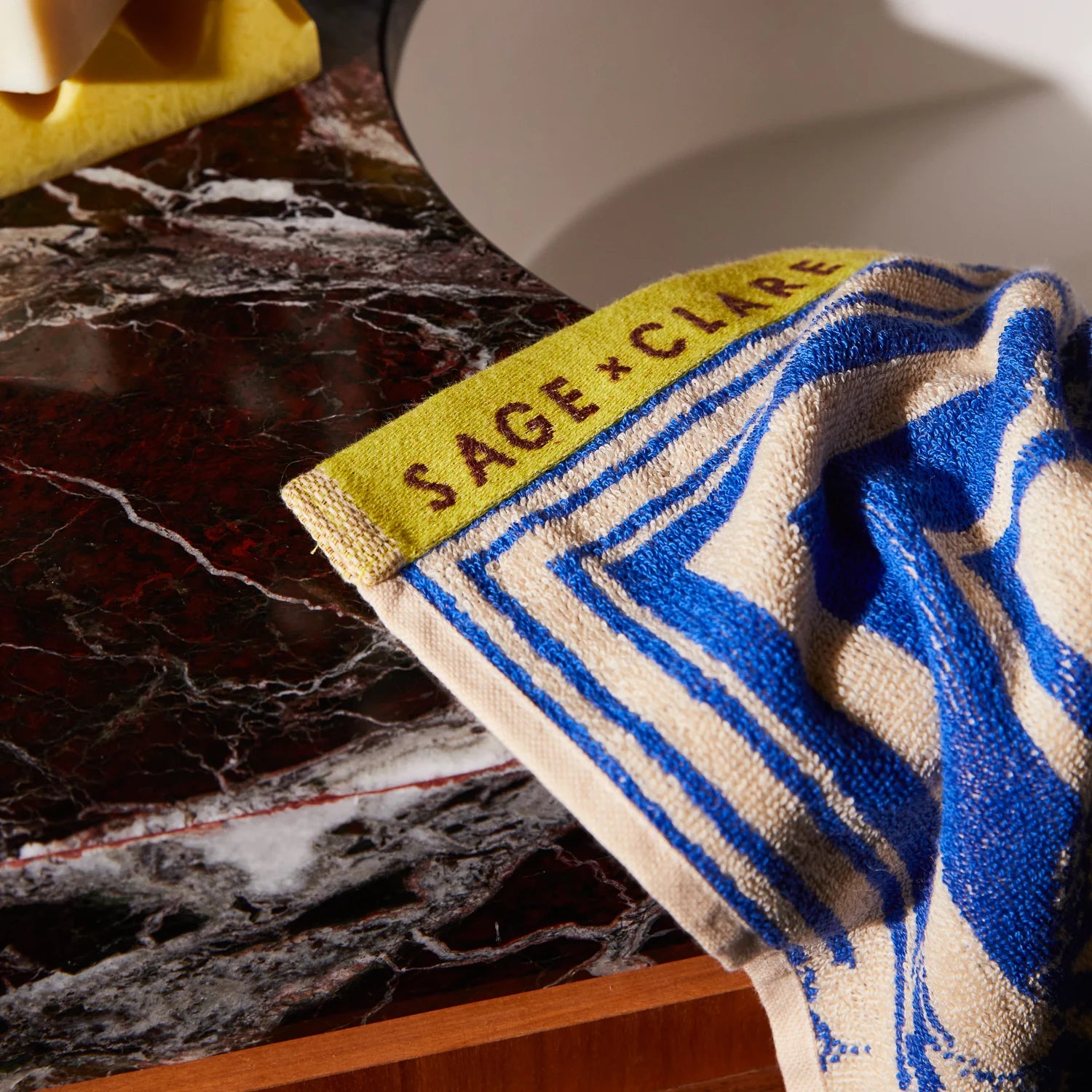 Eliza Hand Towel- Ultramarine - Presence Hamilton