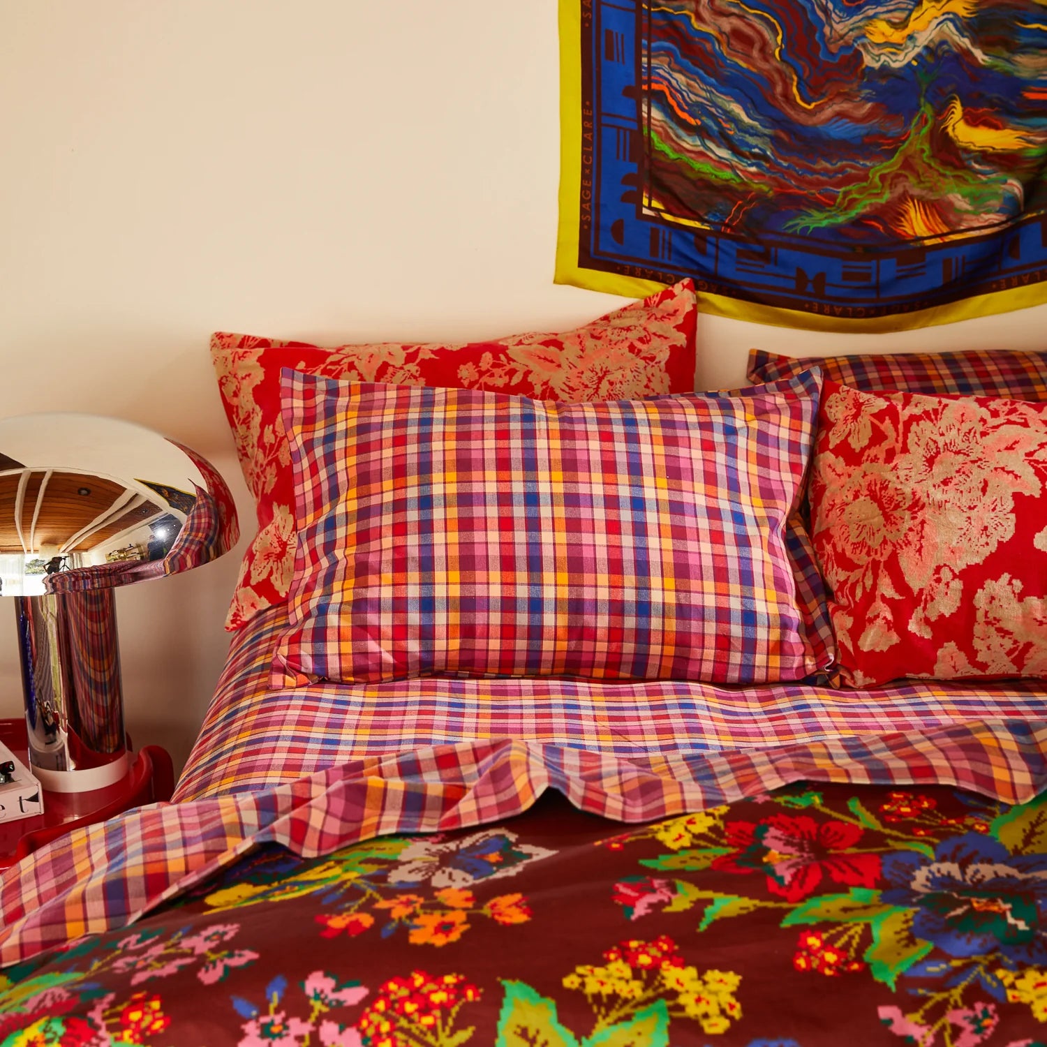 Stela Cotton Standard Pillowcase - Pansy - Presence Hamilton