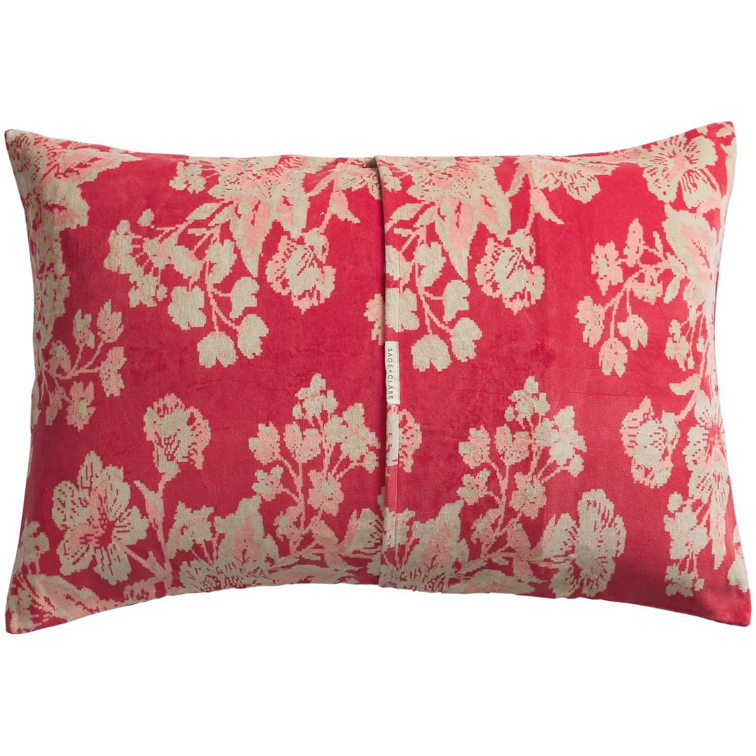 Hazel Velvet Standard Pillowcase- Vermillion - Presence Hamilton