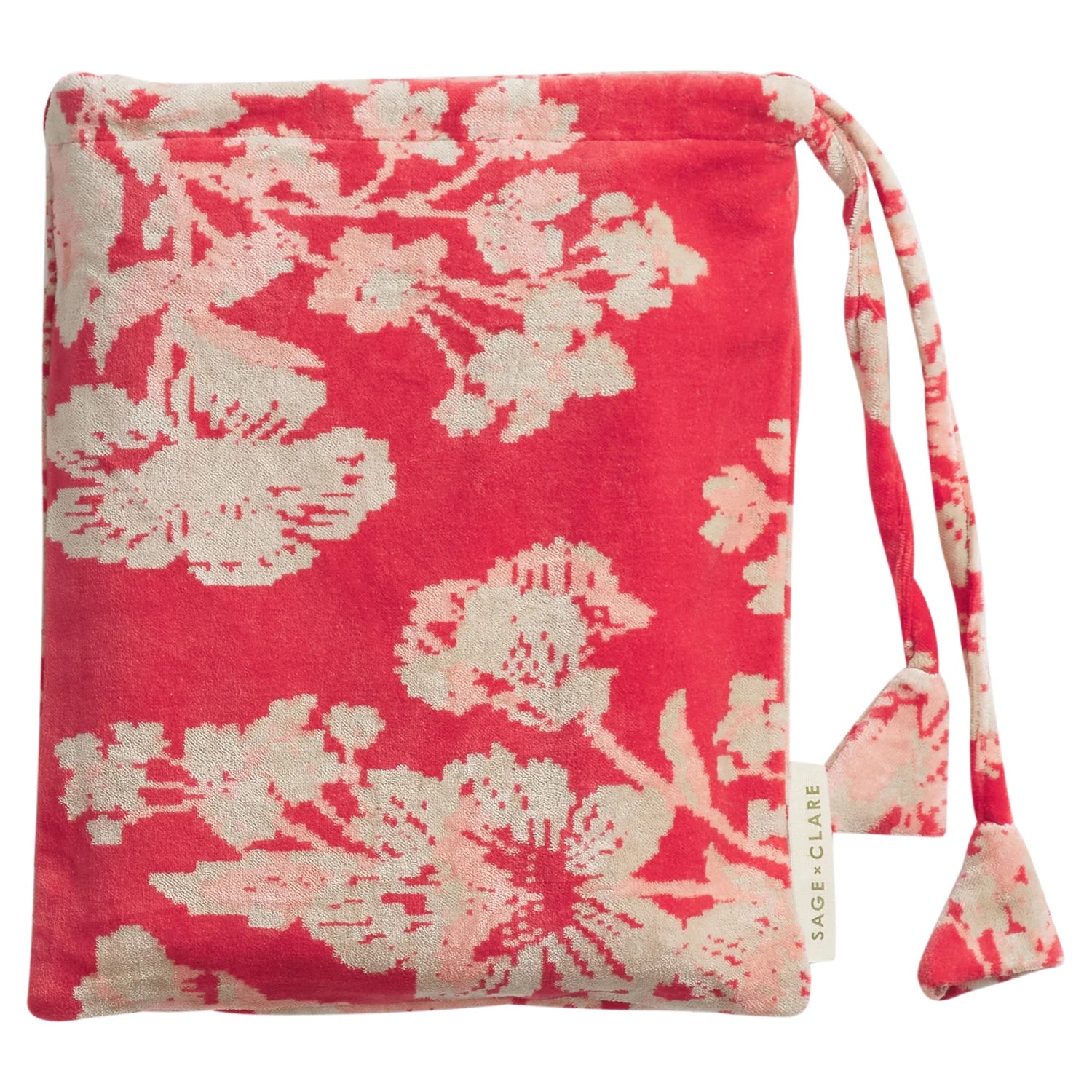 Hazel Velvet Standard Pillowcase- Vermillion - Presence Hamilton