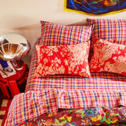 Hazel Velvet Standard Pillowcase- Vermillion - Presence Hamilton