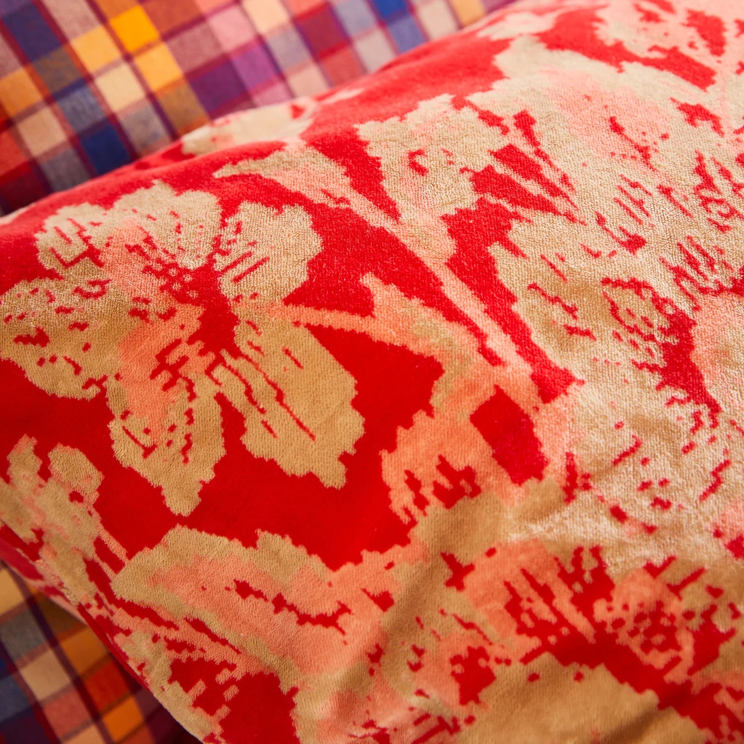 Hazel Velvet Standard Pillowcase- Vermillion - Presence Hamilton