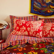 Hazel Velvet Standard Pillowcase- Vermillion - Presence Hamilton